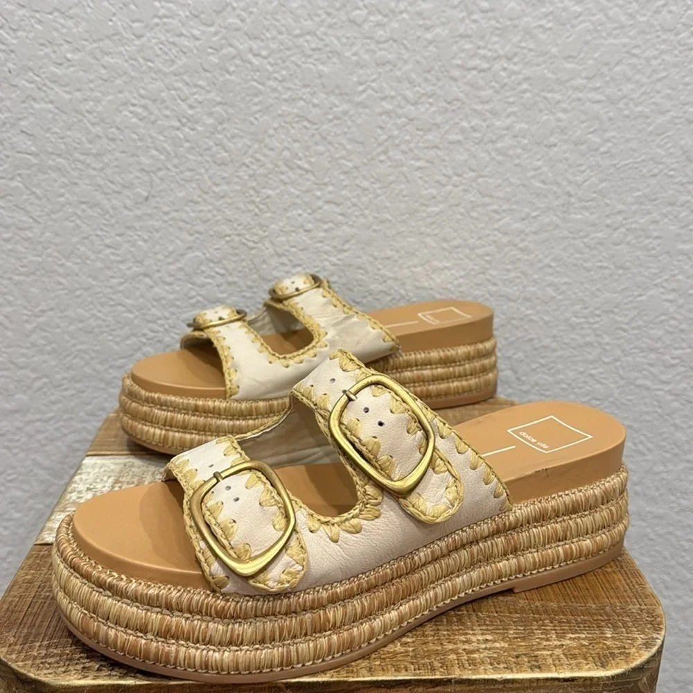 Dolce Vita Wanika Platform Sandals In Sand Size 10